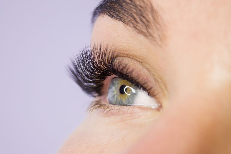 Eyelash extensions applied lash by lash